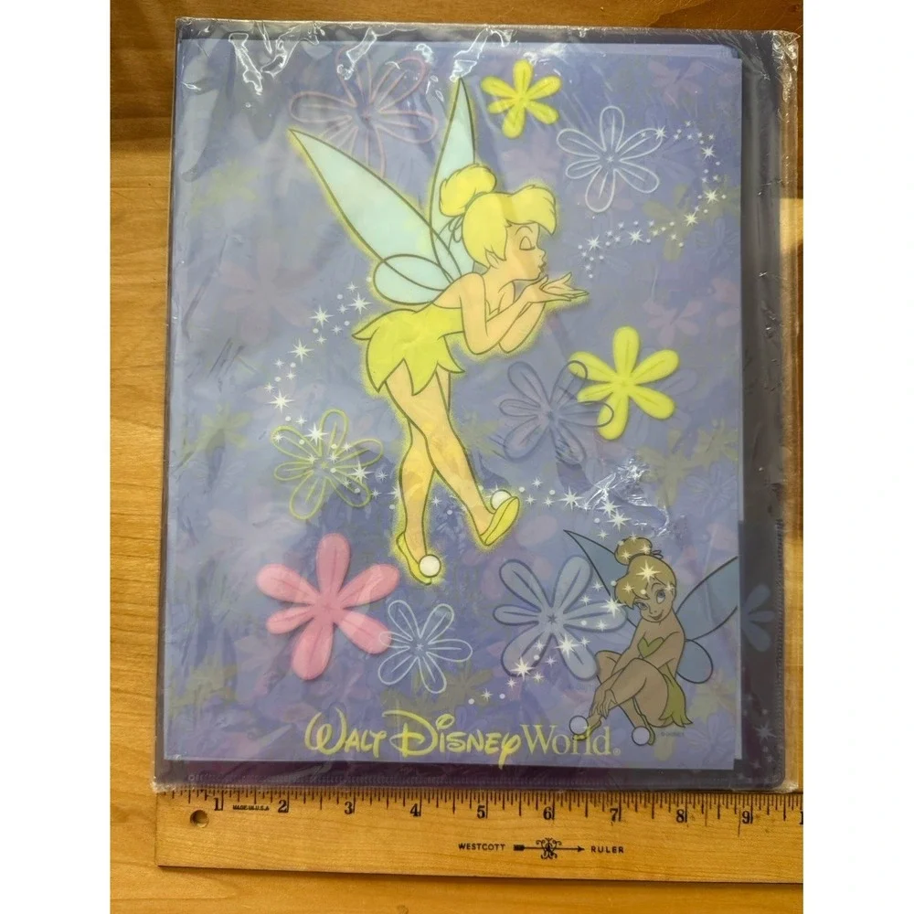 VTG Y2K Disney World‎ WDW Tinkerbell Folder w/ Paper Stationary Office Fairy NWT